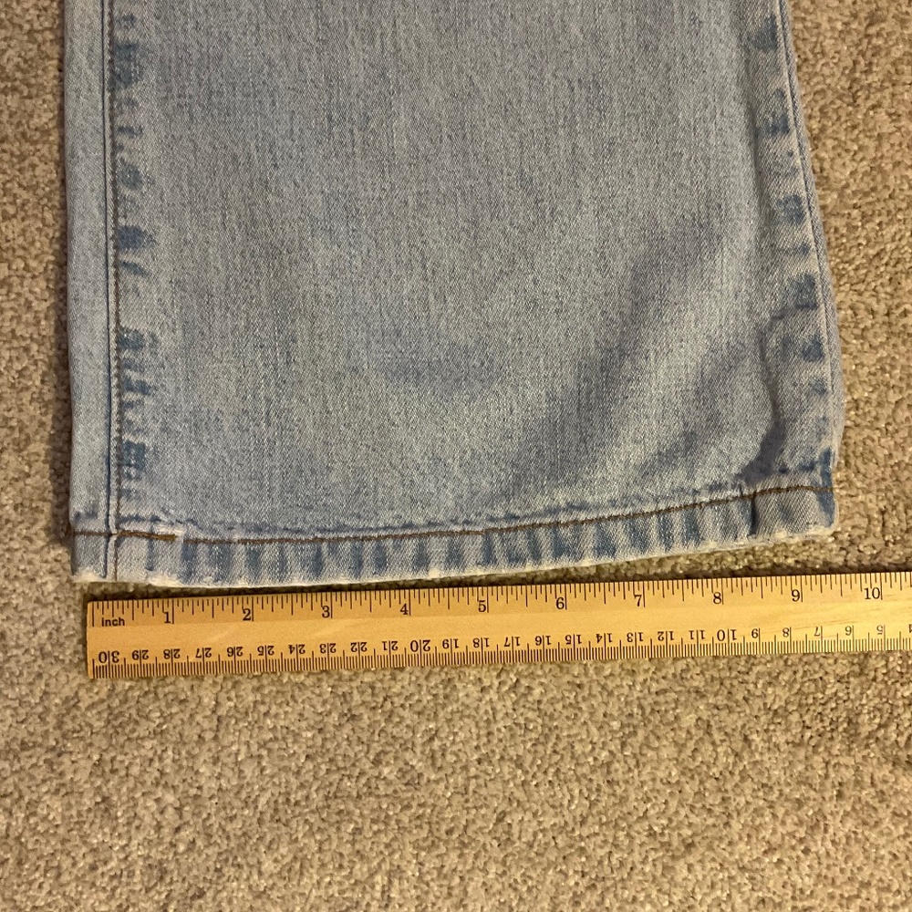 Calvin Klein flare leg jeans size 5 vintage wash high rise Y2K style denim - Picture 5 of 9